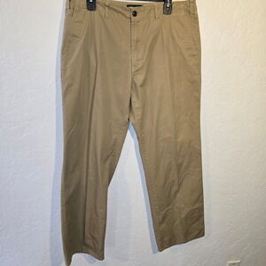 Eddie Bauer Mens Tan Khaki Straight Fit Chino Pants Size 36x32